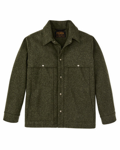 Filson Men Mackinaw Wool Cape Coat - Forest Green
