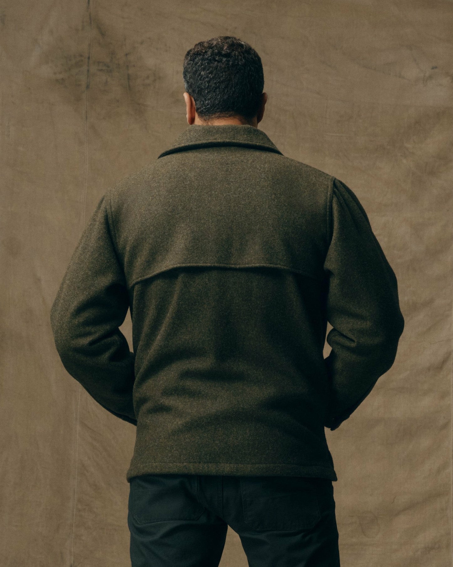 Filson Men Mackinaw Wool Cape Coat - Forest Green