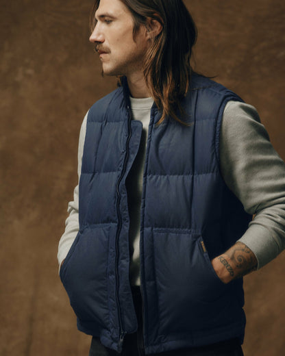 Filson Men Waxed Down Vest - Night Sky