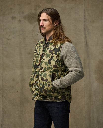 Filson Men Waxed Down Vest - Tundra Shrub Camo