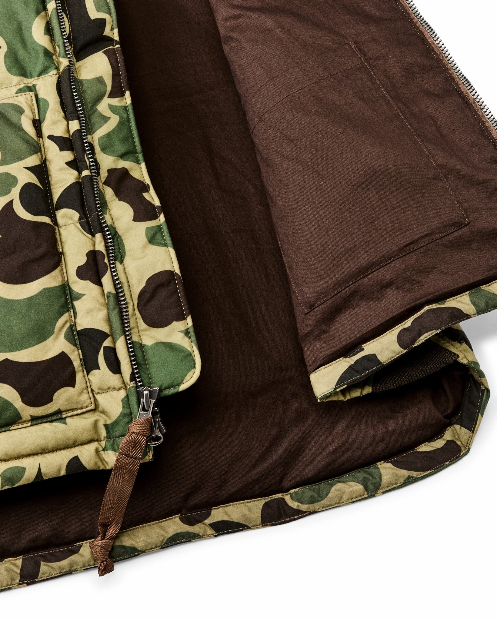 Filson Men Waxed Down Vest - Tundra Shrub Camo