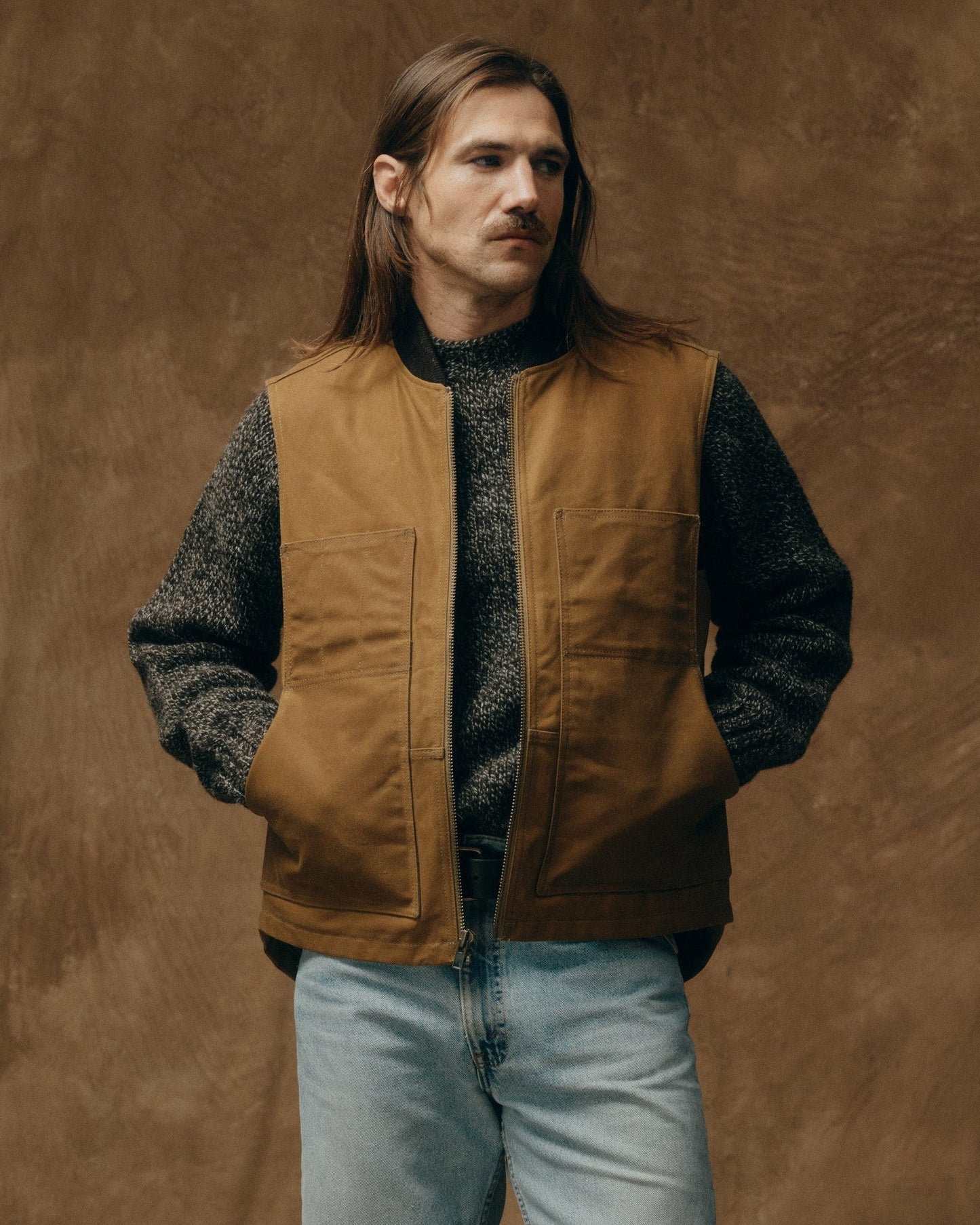 Filson Men Waxed Canvas Insulated Work Vest