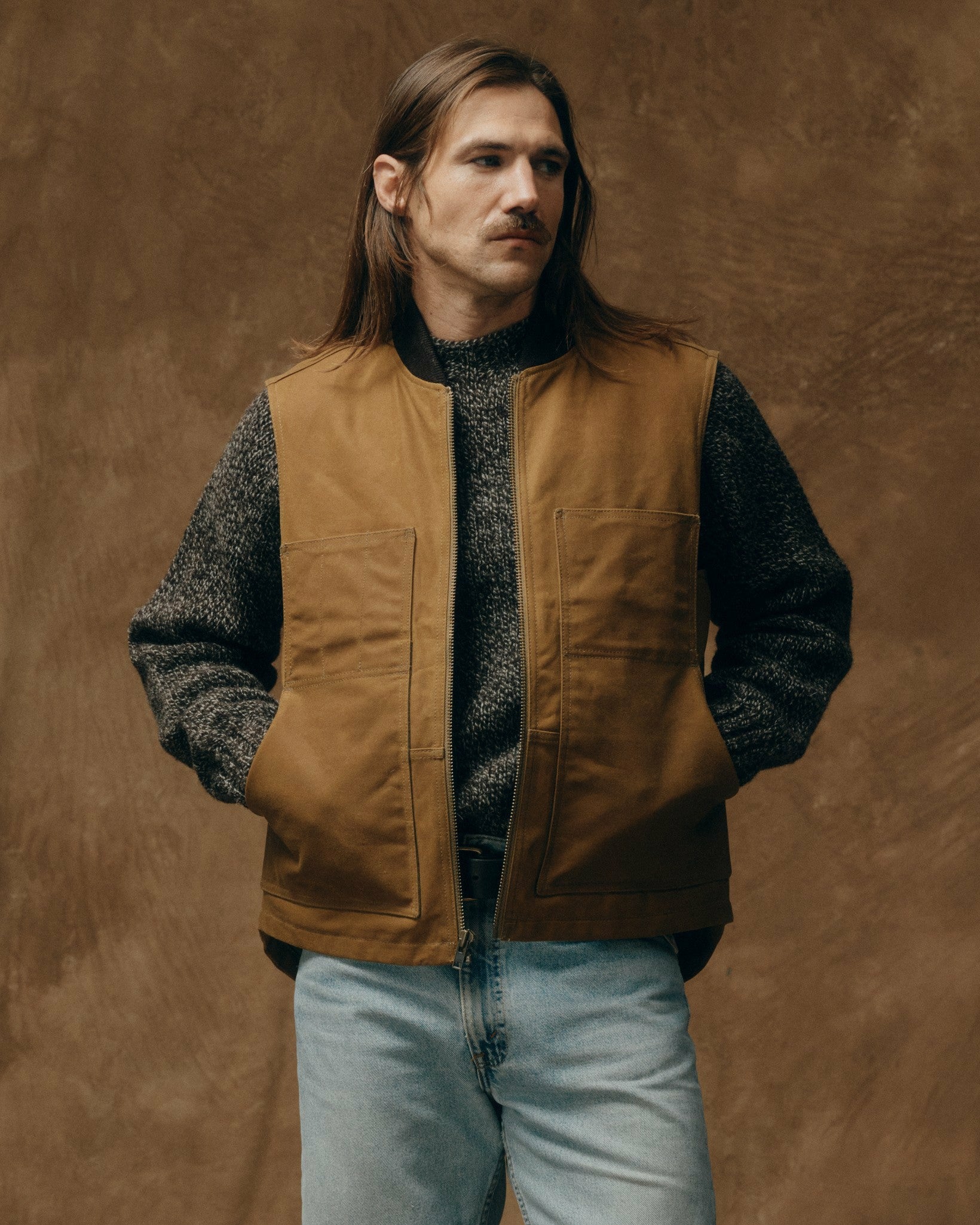 Filson Men Waxed Canvas Insulated Work Vest