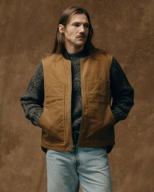Filson Men Waxed Canvas Insulated Work Vest