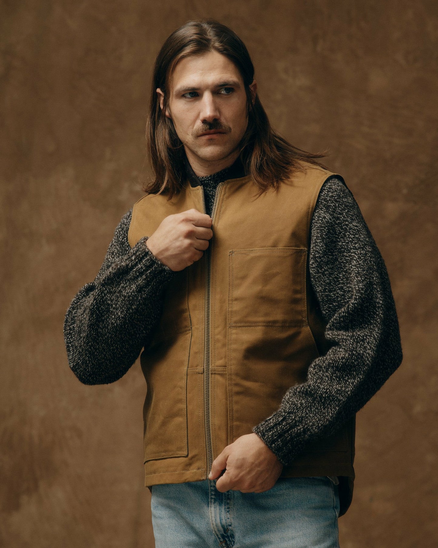 Filson Men Waxed Canvas Insulated Work Vest