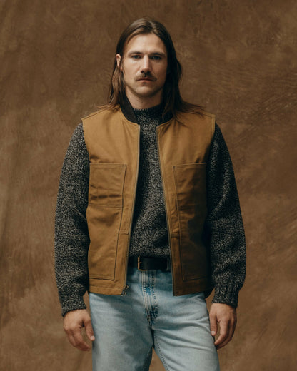 Filson Men Waxed Canvas Insulated Work Vest