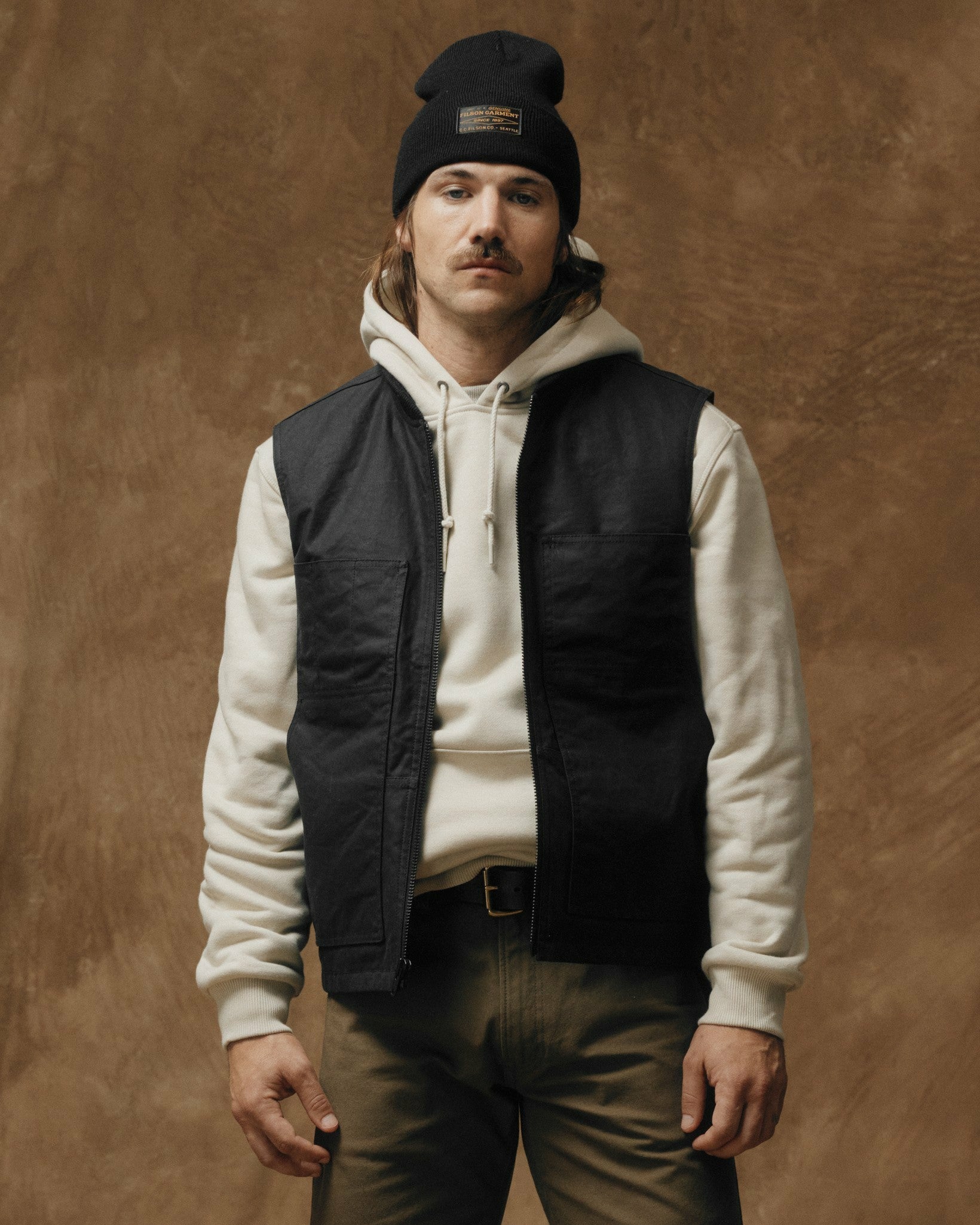 Filson Men Waxed Canvas Insulated Work Vest