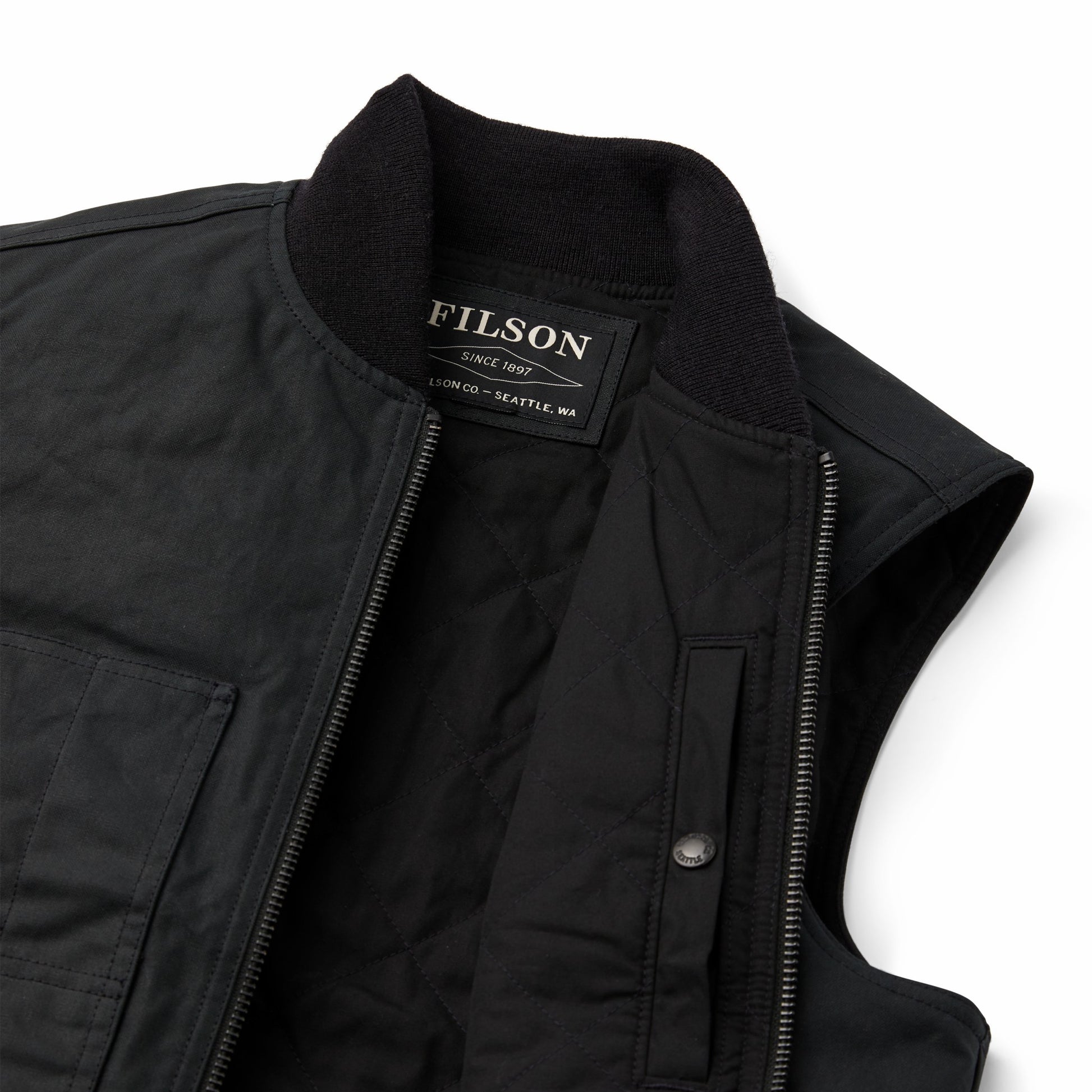 Filson Men Waxed Canvas Insulated Work Vest