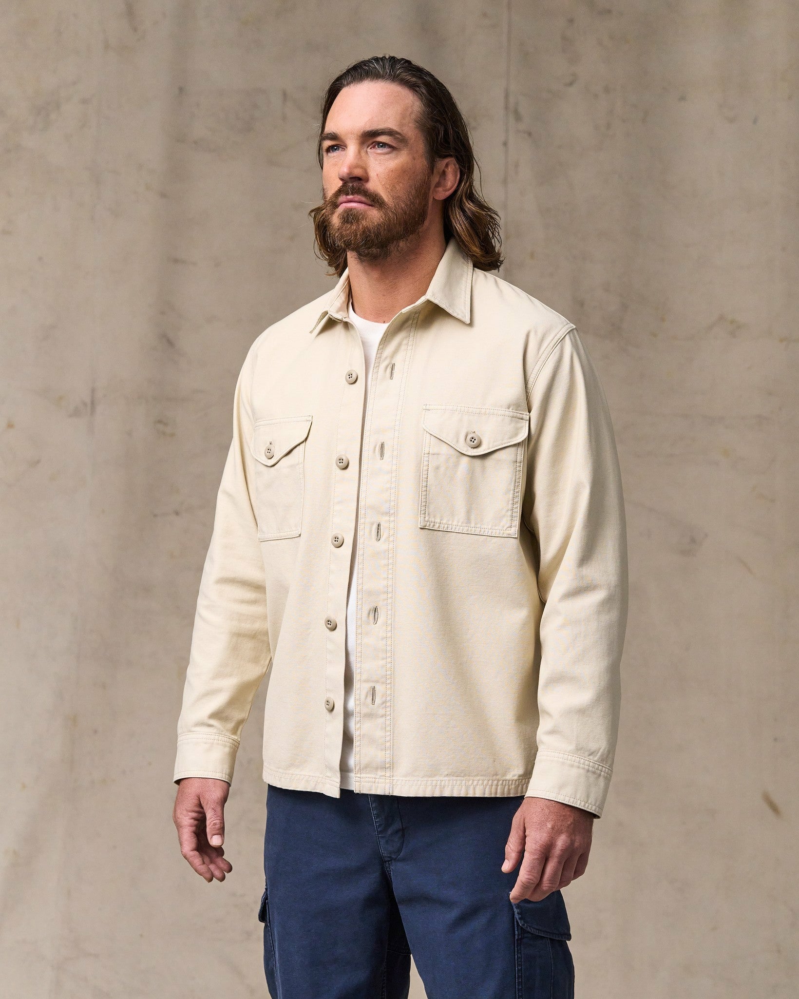 Filson Men Field Jac-Shirt - Washed Oatmeal