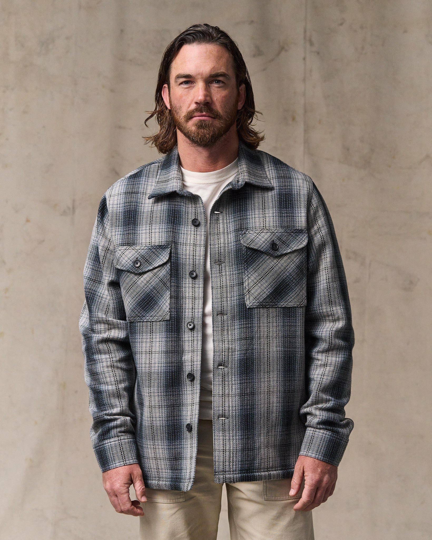 Filson Men Deer Island Jac-Shirt - Slate / Gray Ombre