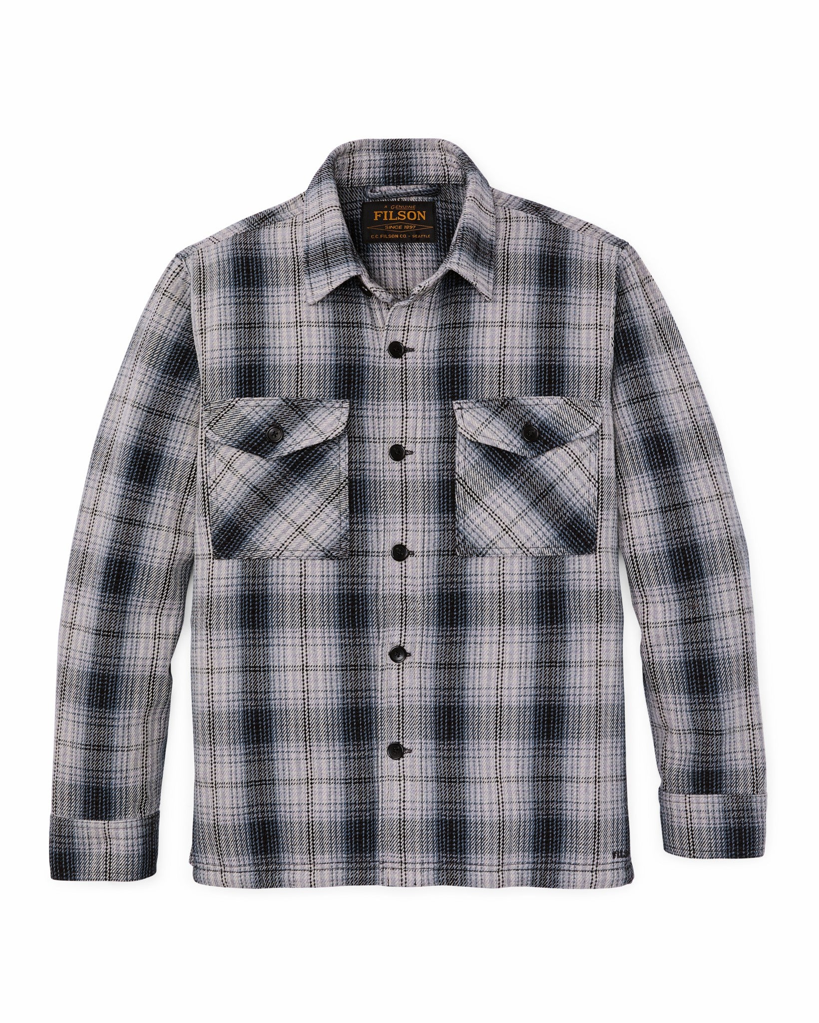 Filson Men Deer Island Jac-Shirt - Slate / Gray Ombre