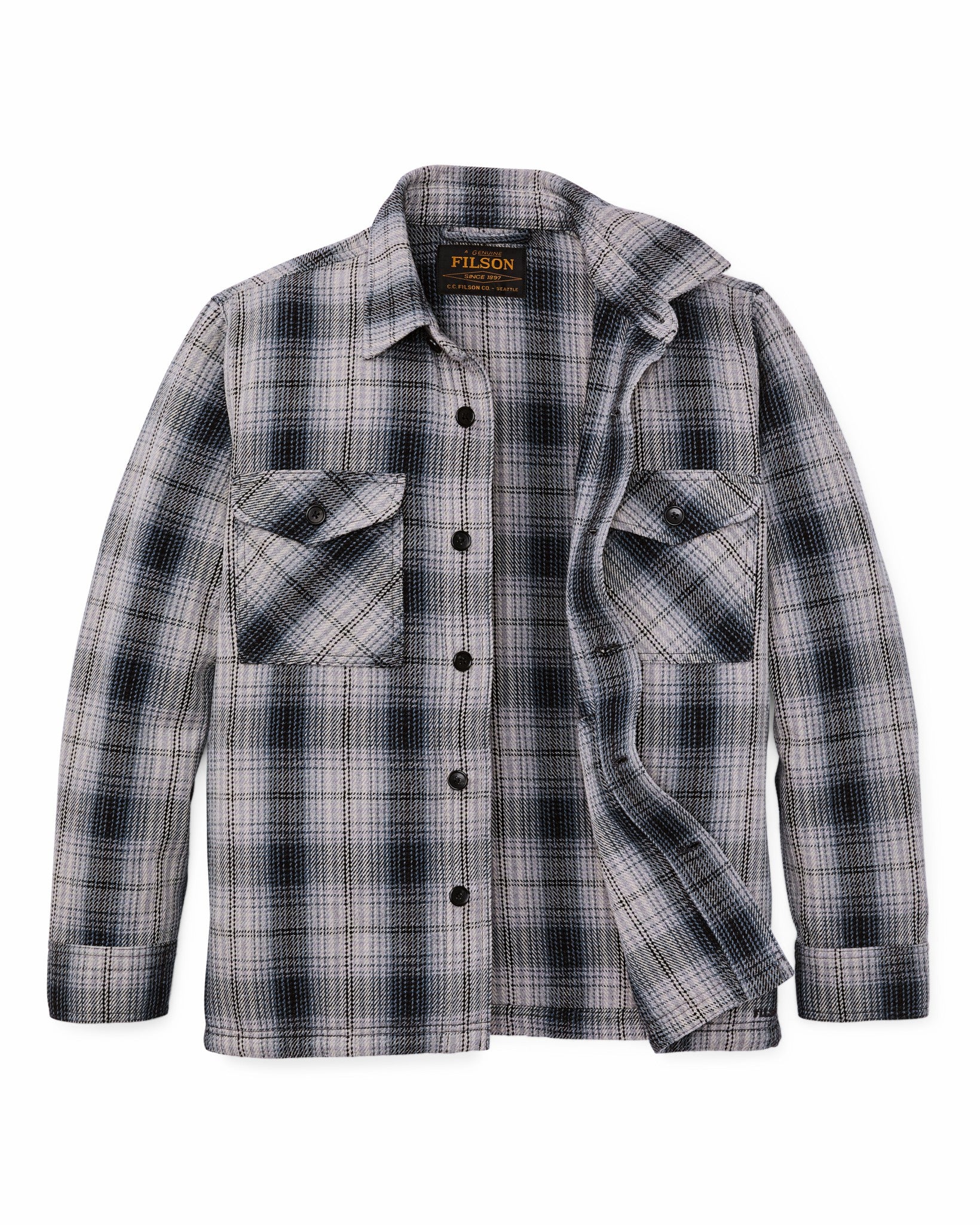 Filson Men Deer Island Jac-Shirt - Slate / Gray Ombre