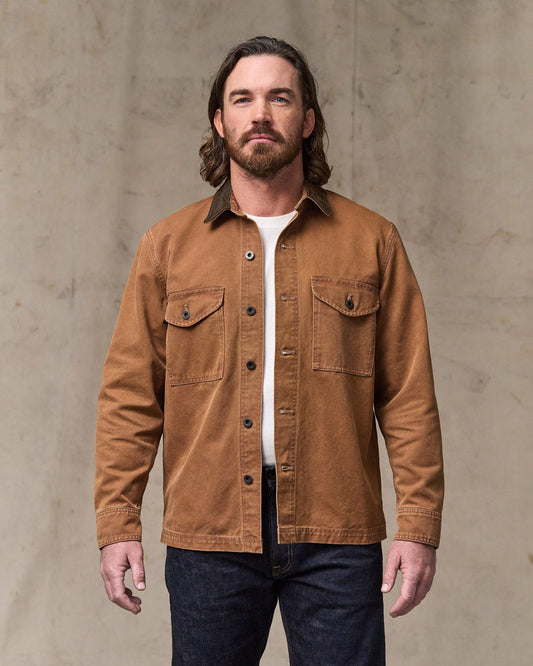Filson Men Rustic Canvas Jac-shirt - Whiskey