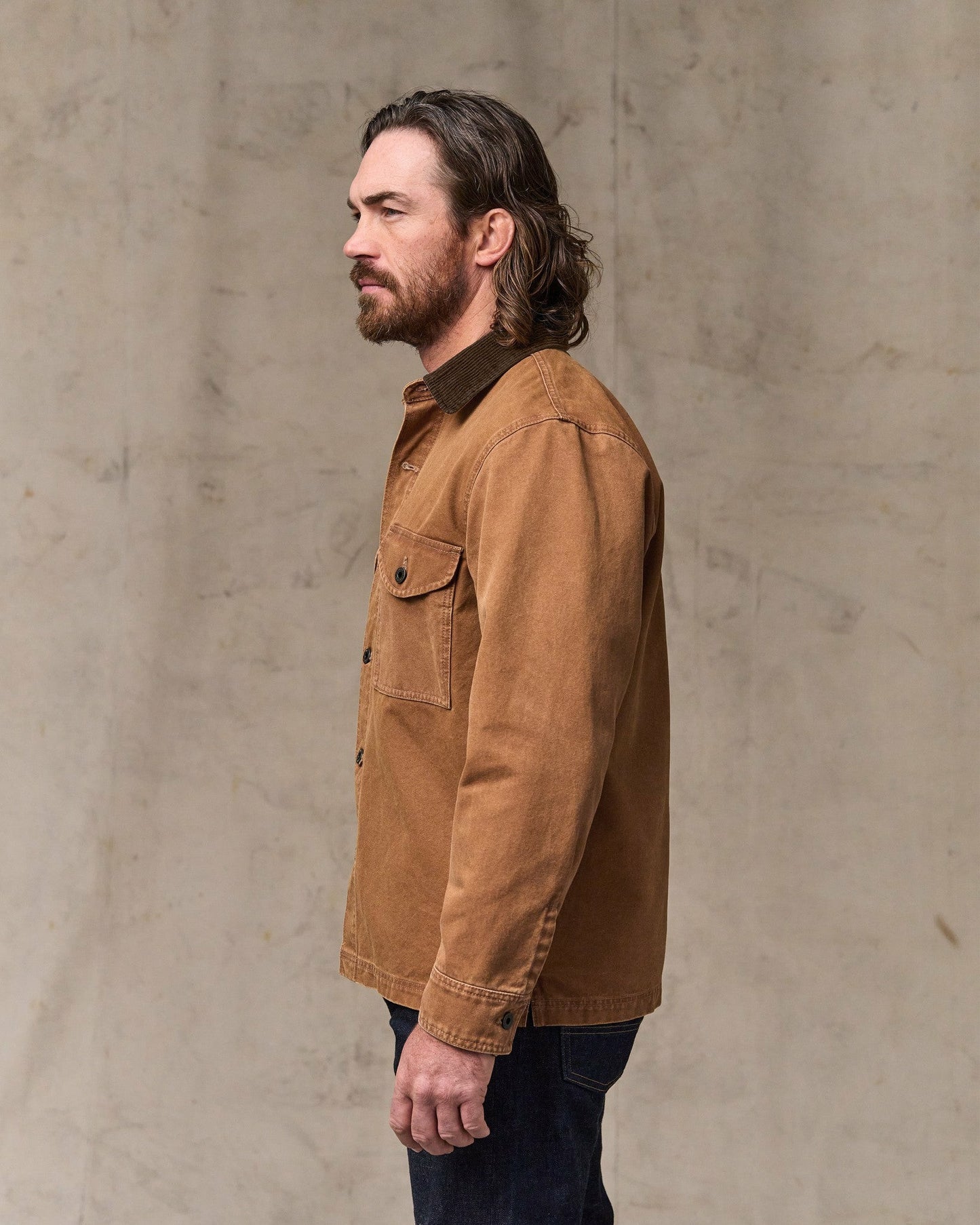 Filson Men Rustic Canvas Jac-shirt - Whiskey