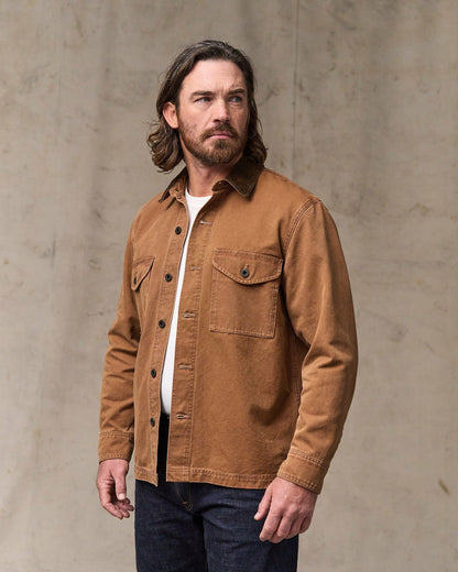 Filson Men Rustic Canvas Jac-shirt - Whiskey