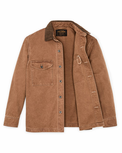 Filson Men Rustic Canvas Jac-shirt - Whiskey