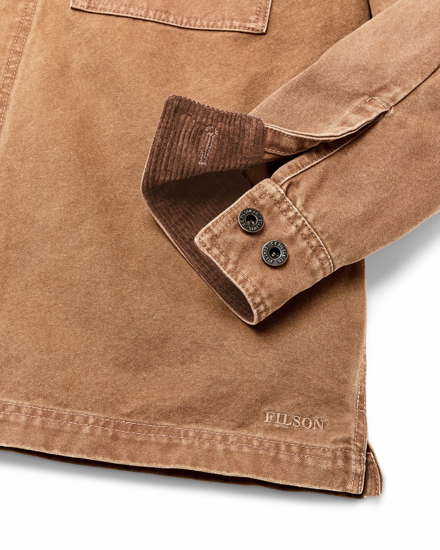Filson Men Rustic Canvas Jac-shirt - Whiskey