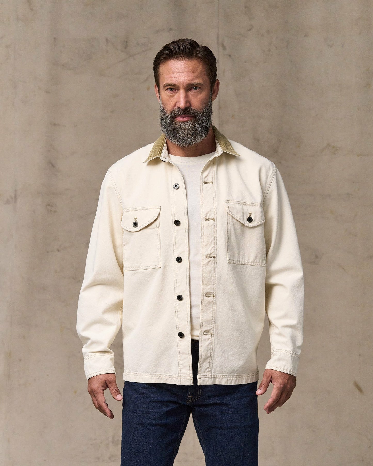 Filson Men Rustic Canvas Jac-shirt - Natural Seed