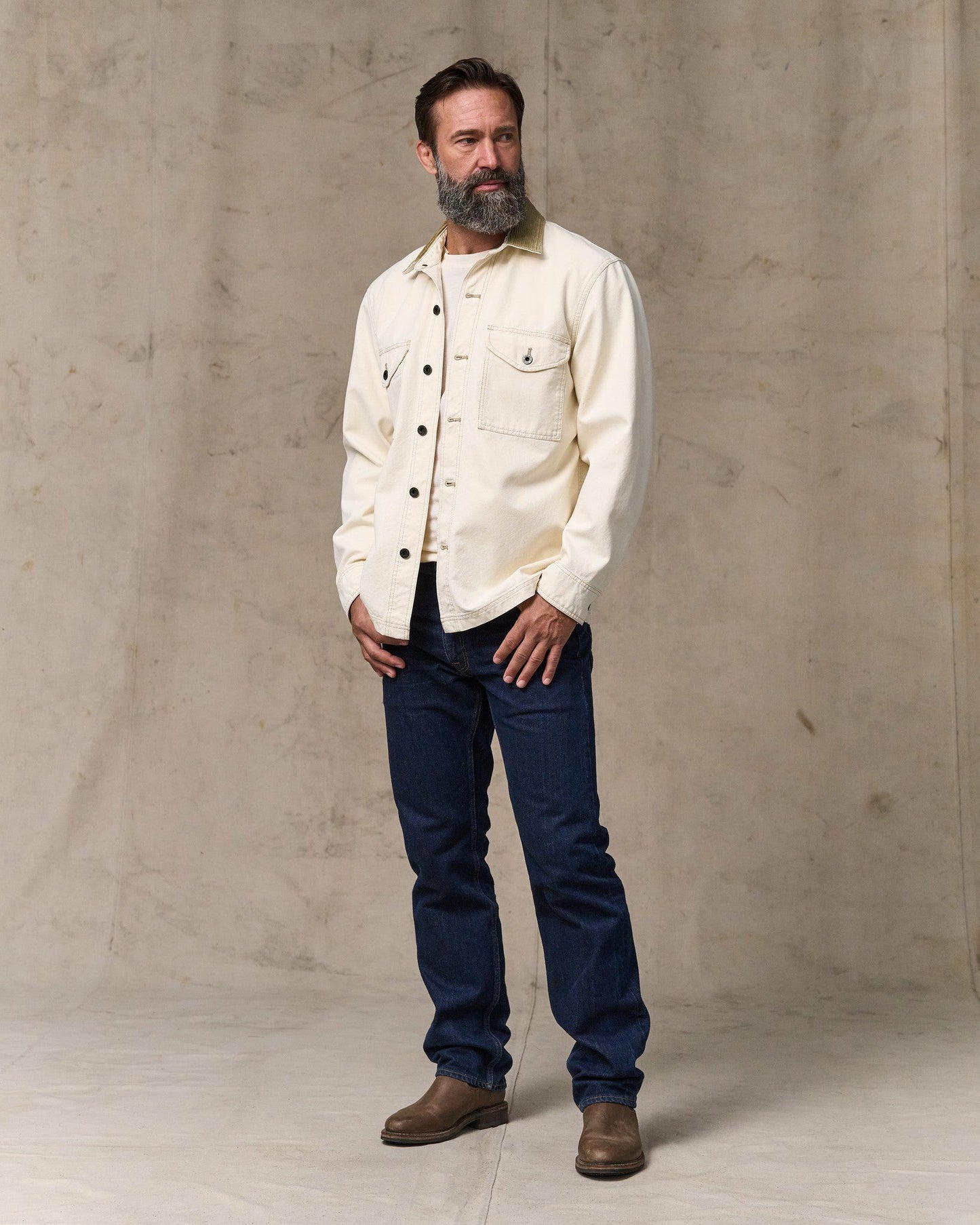 Filson Men Rustic Canvas Jac-shirt - Natural Seed