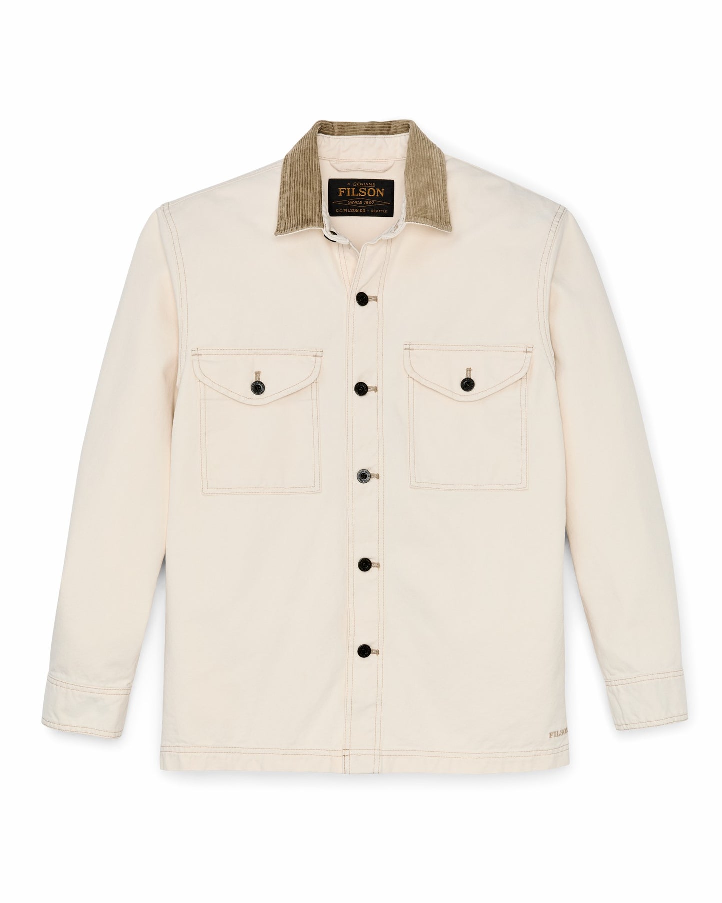 Filson Men Rustic Canvas Jac-shirt - Natural Seed