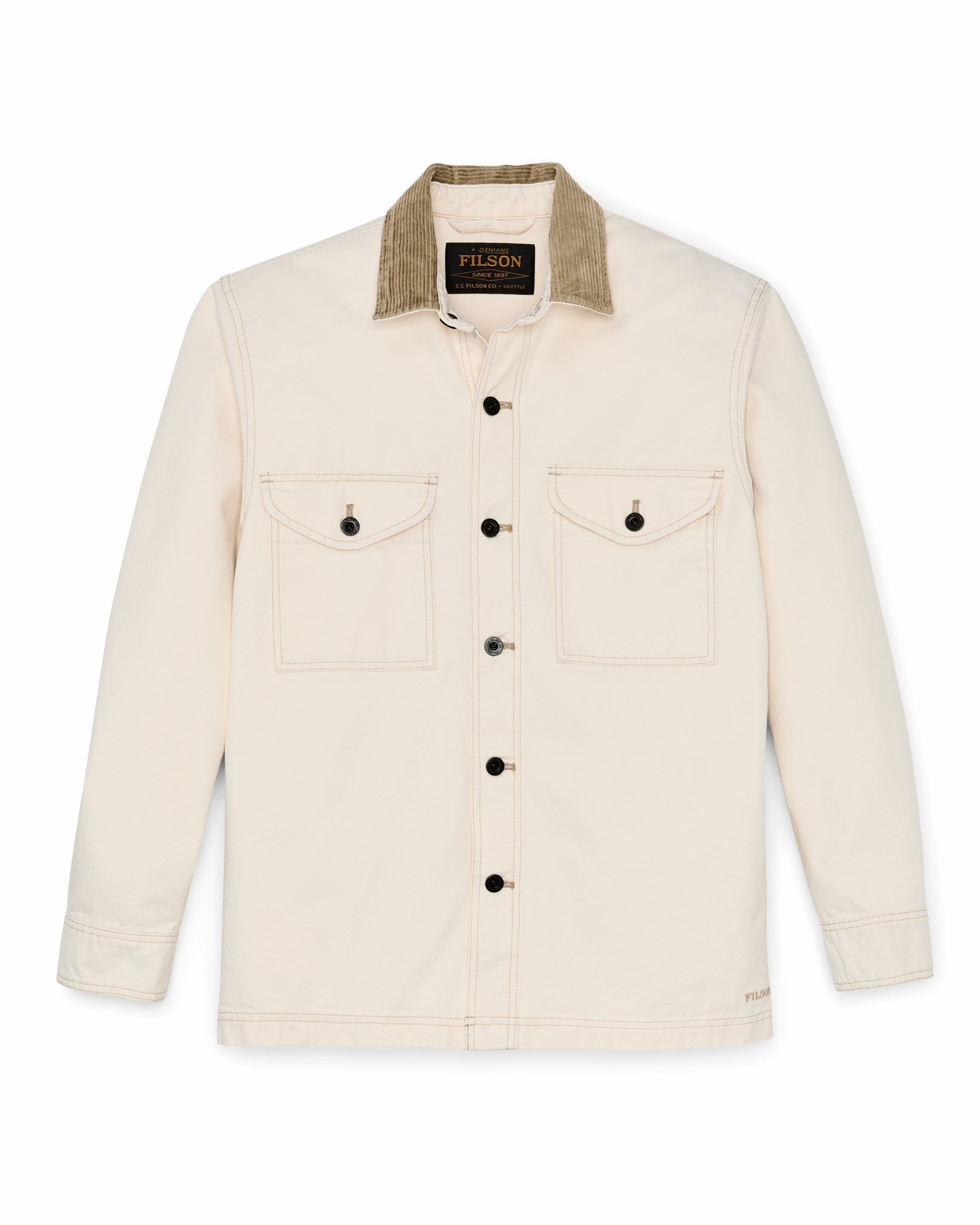 Filson Men Rustic Canvas Jac-shirt - Natural Seed