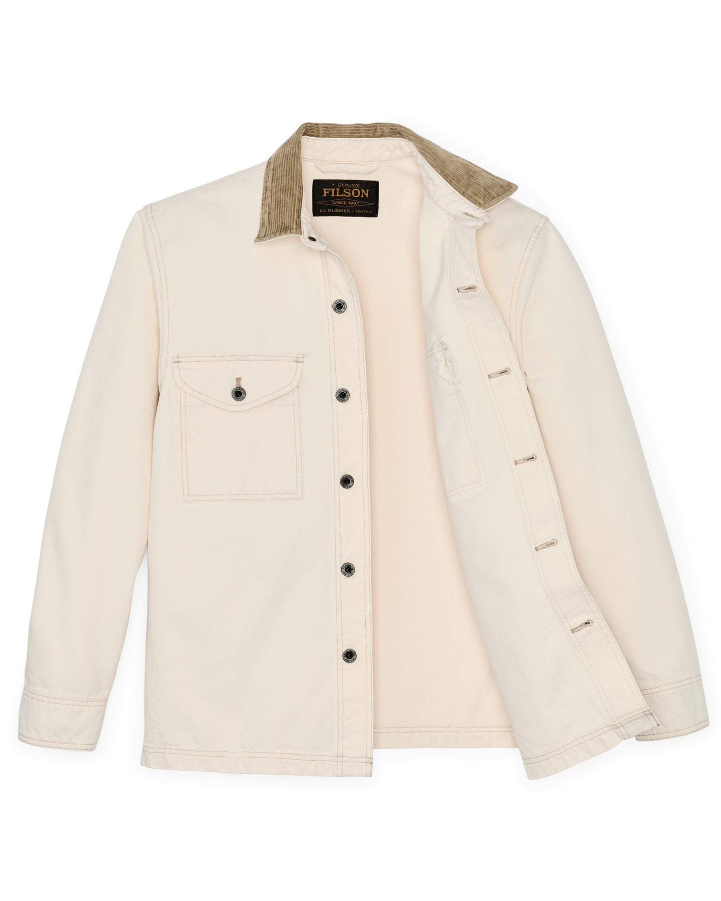 Filson Men Rustic Canvas Jac-shirt - Natural Seed