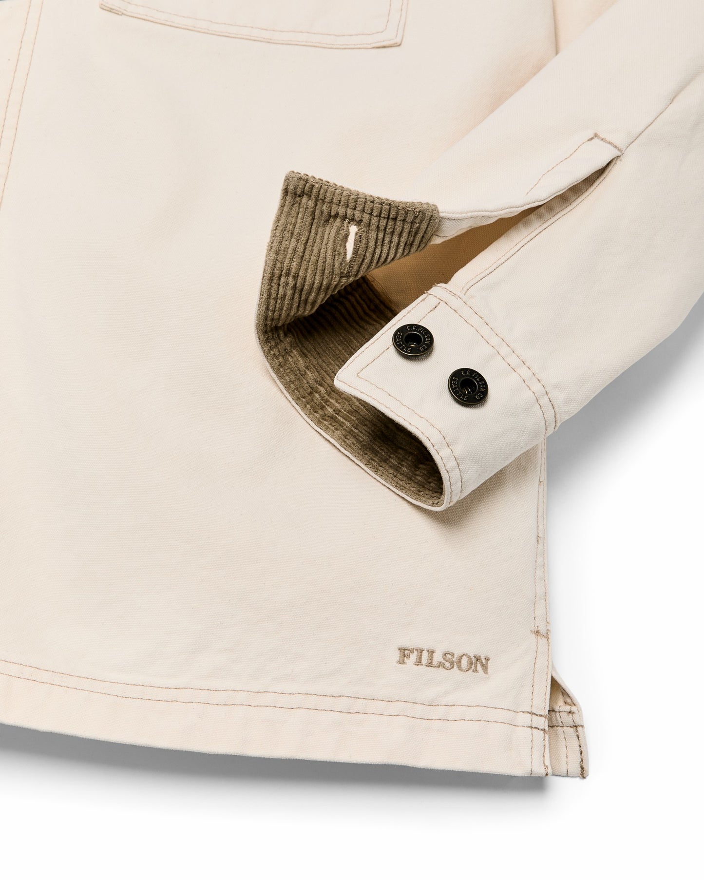Filson Men Rustic Canvas Jac-shirt - Natural Seed