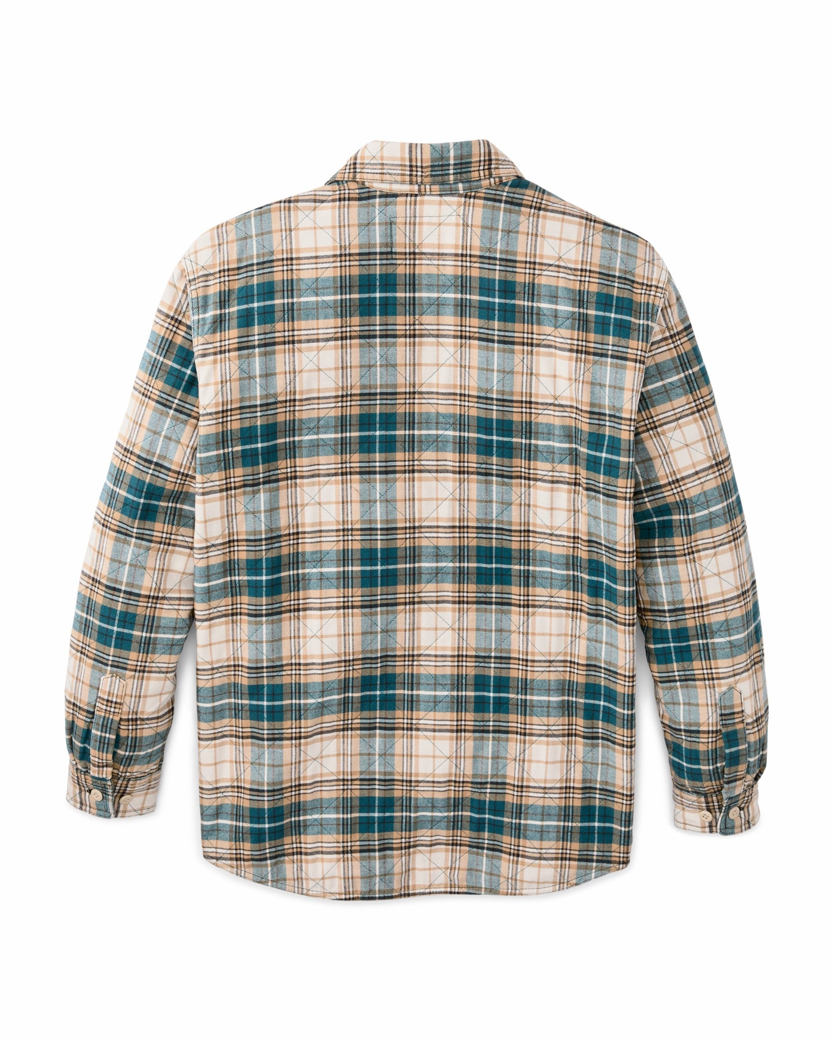Filson Men Insulated Flannel Jac-shirt - Teal / Khaki Plaid