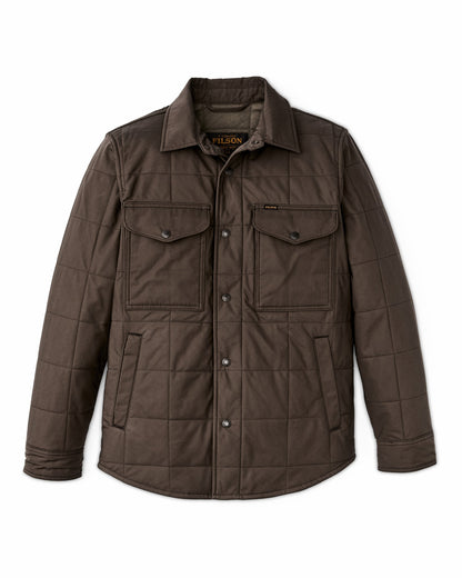 Filson Men Cover Cloth Quilted Jac-shirt - Slate Black