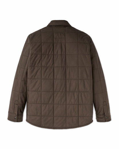 Filson Men Cover Cloth Quilted Jac-shirt - Slate Black