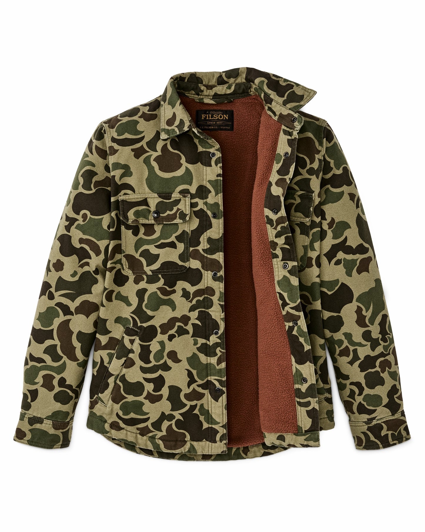 Filson Men Fleece Lined Jac-shirt - Tundra Shrub Camo