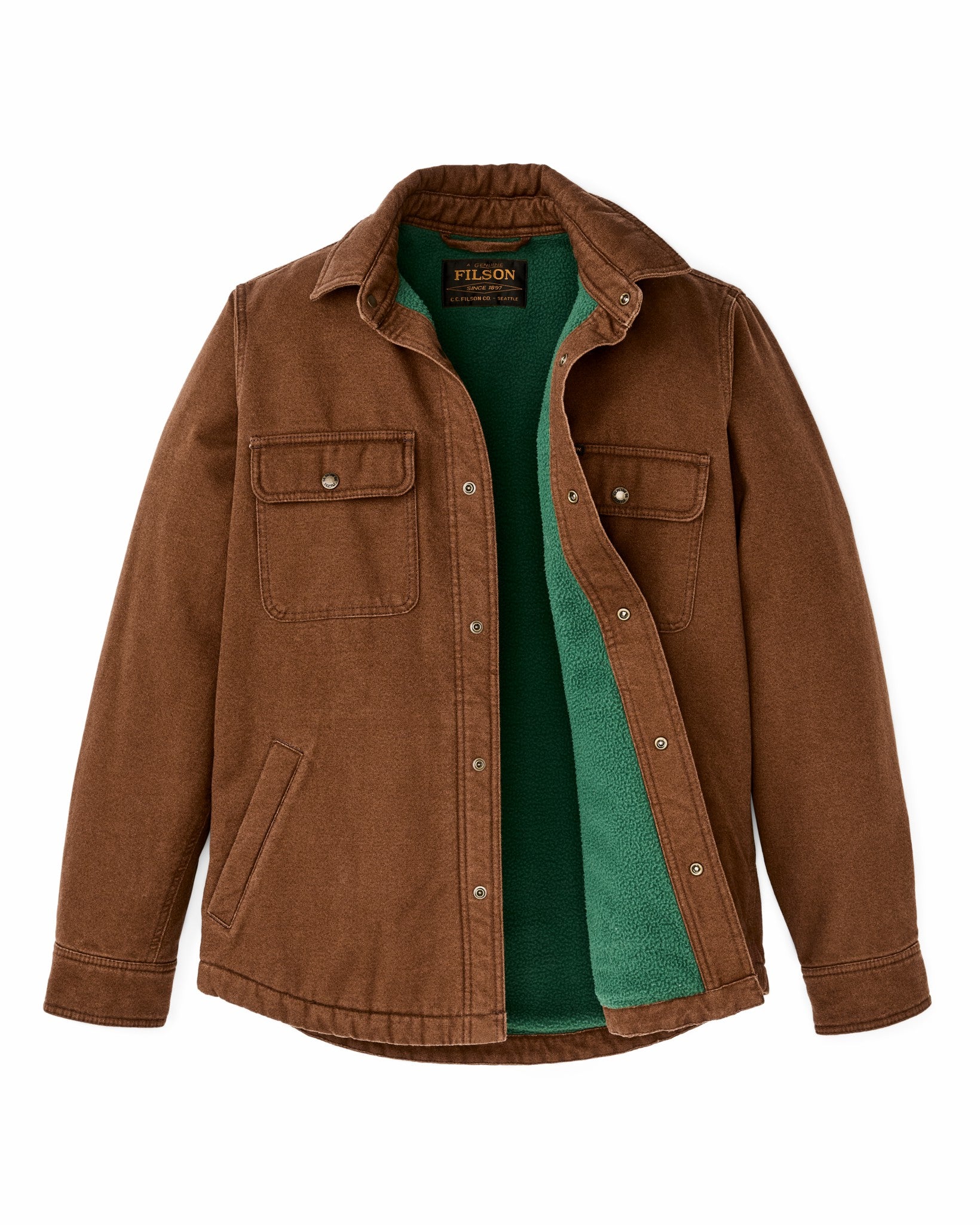 Filson Men Fleece Lined Jac-shirt - Brown