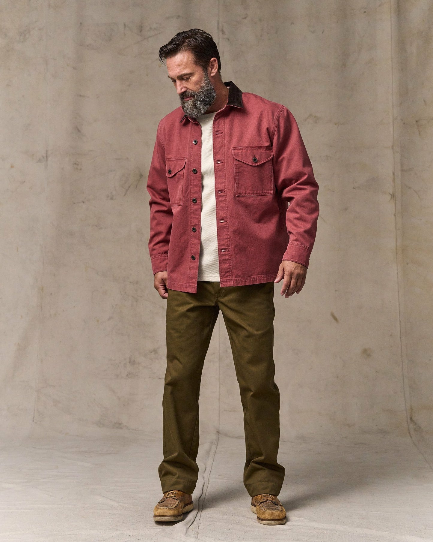 Filson Men Rustic Canvas Jac-shirt - Red Rock