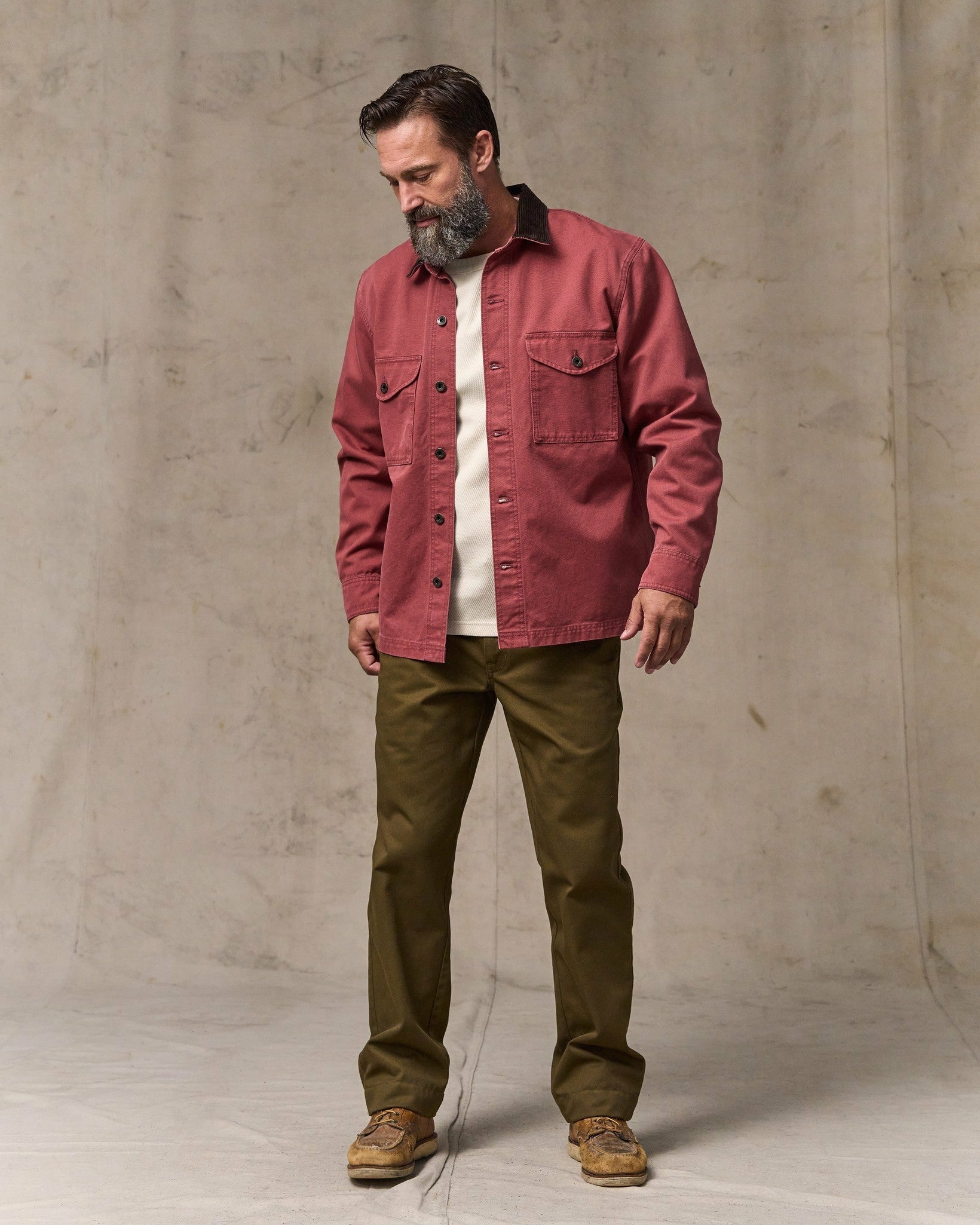 Filson Men Rustic Canvas Jac-shirt - Red Rock