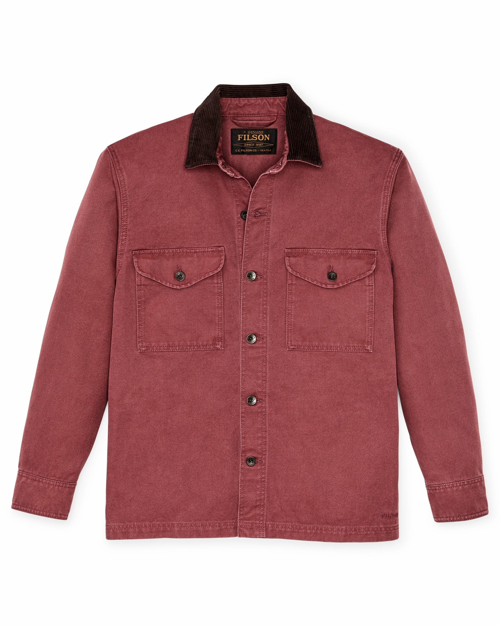 Filson Men Rustic Canvas Jac-shirt - Red Rock