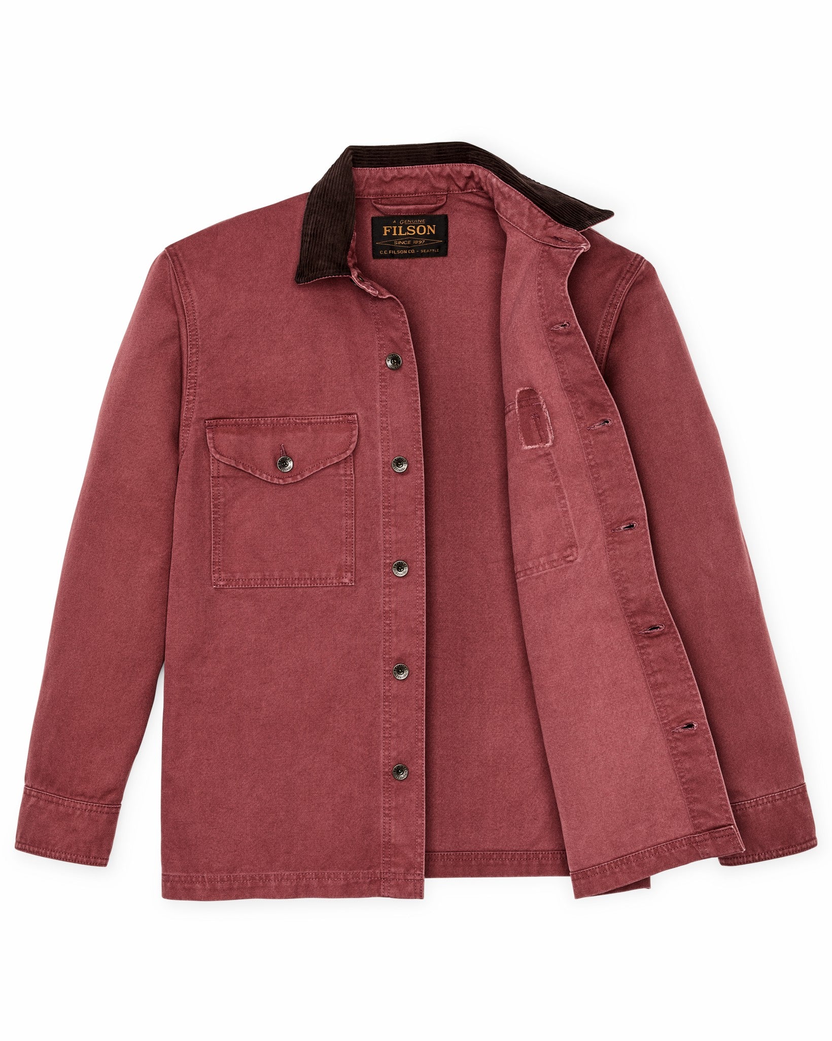 Filson Men Rustic Canvas Jac-shirt - Red Rock
