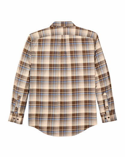 Filson Men Lightweight Alaskan Guide Shirt - Cream / Blue / Multi Plaid