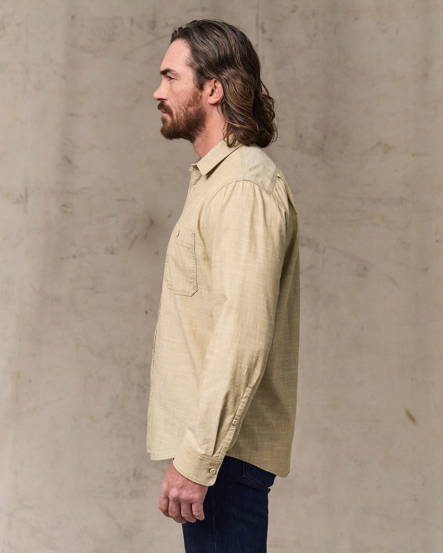 Filson Men Chambray Cpo Shirt - Tan