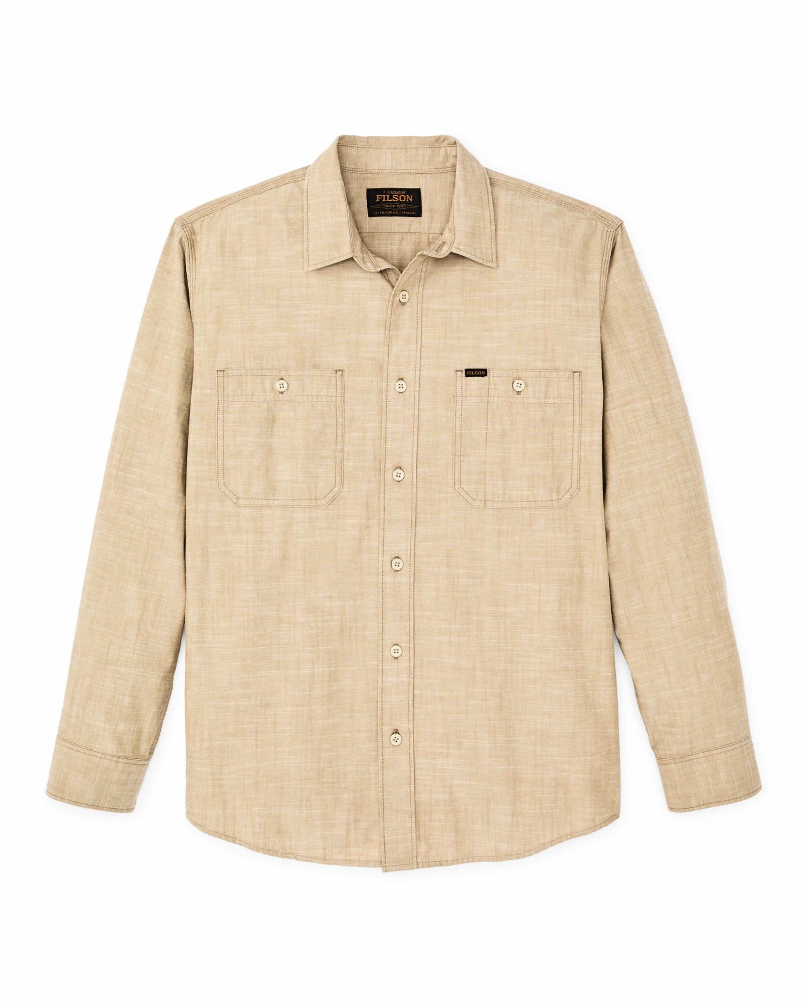 Filson Men Chambray Cpo Shirt - Tan