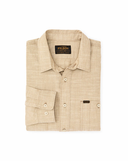 Filson Men Chambray Cpo Shirt - Tan