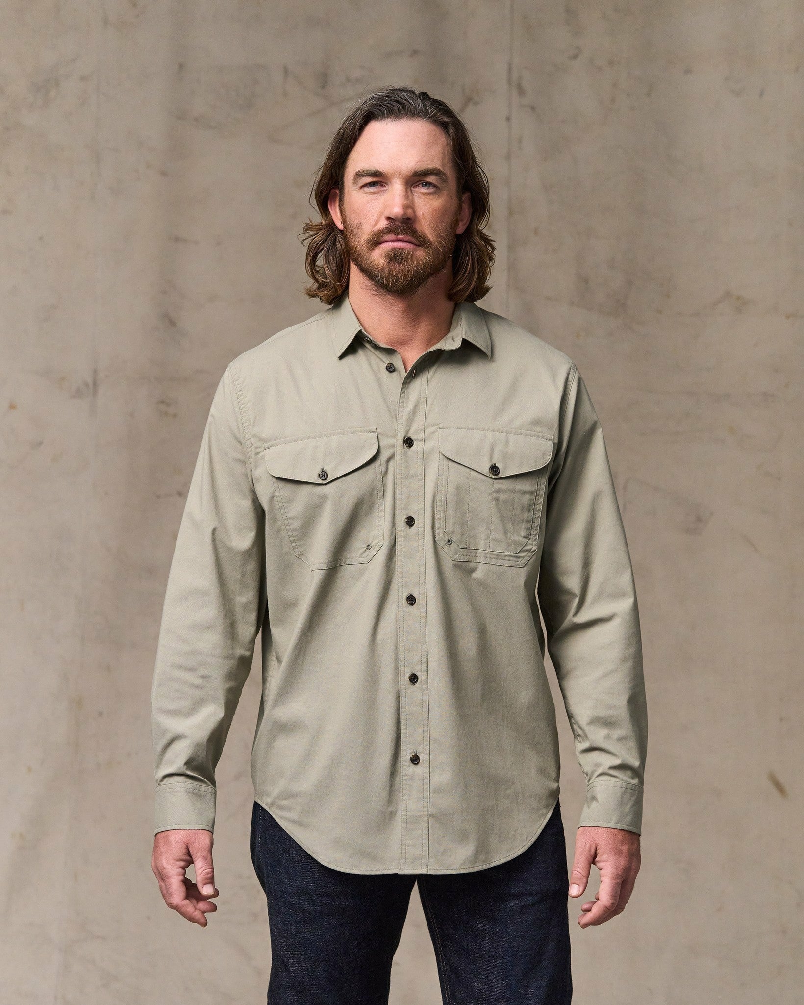 Filson Men Twin Lakes Sport Shirt - Dark Clay