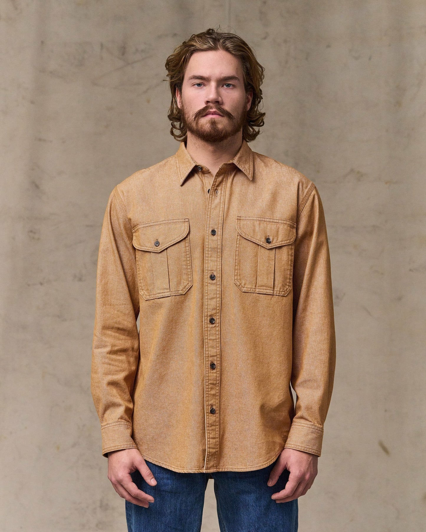 Filson Men Denim Guide Shirt - Harvest Tan