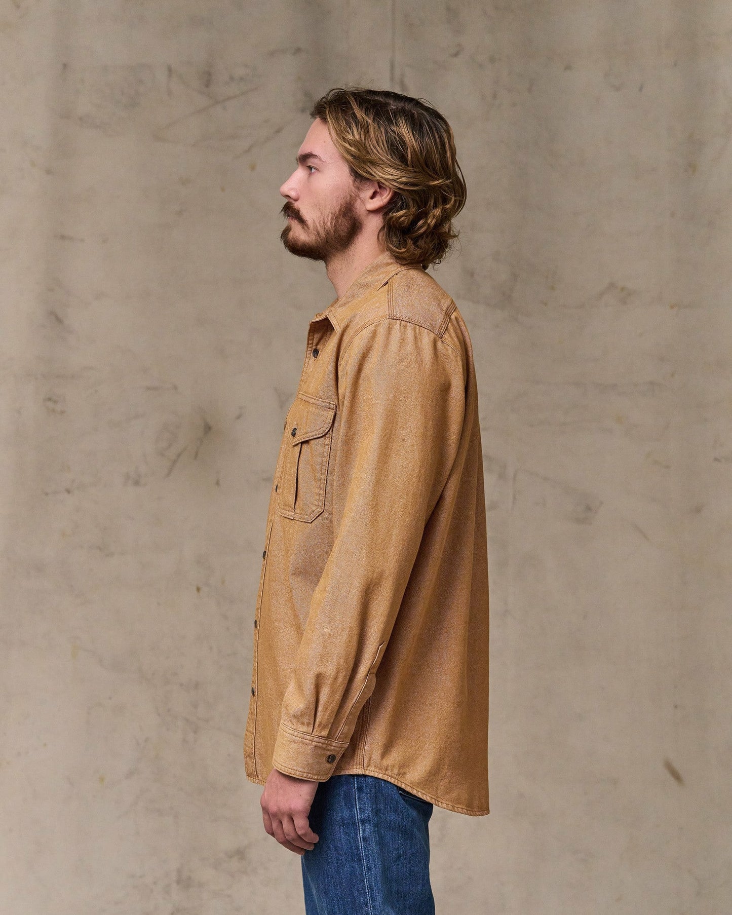 Filson Men Denim Guide Shirt - Harvest Tan