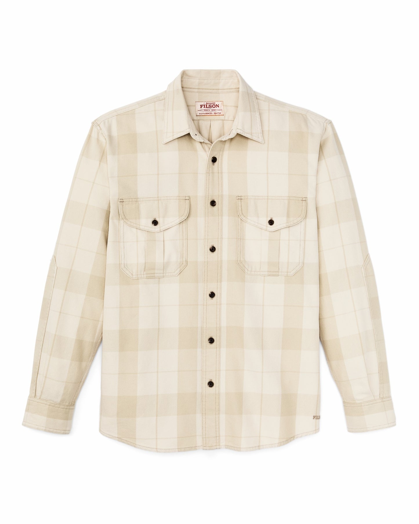 Filson Men Vintage Wash Alaskan Guide Shirt - Sand / Stone Plaid