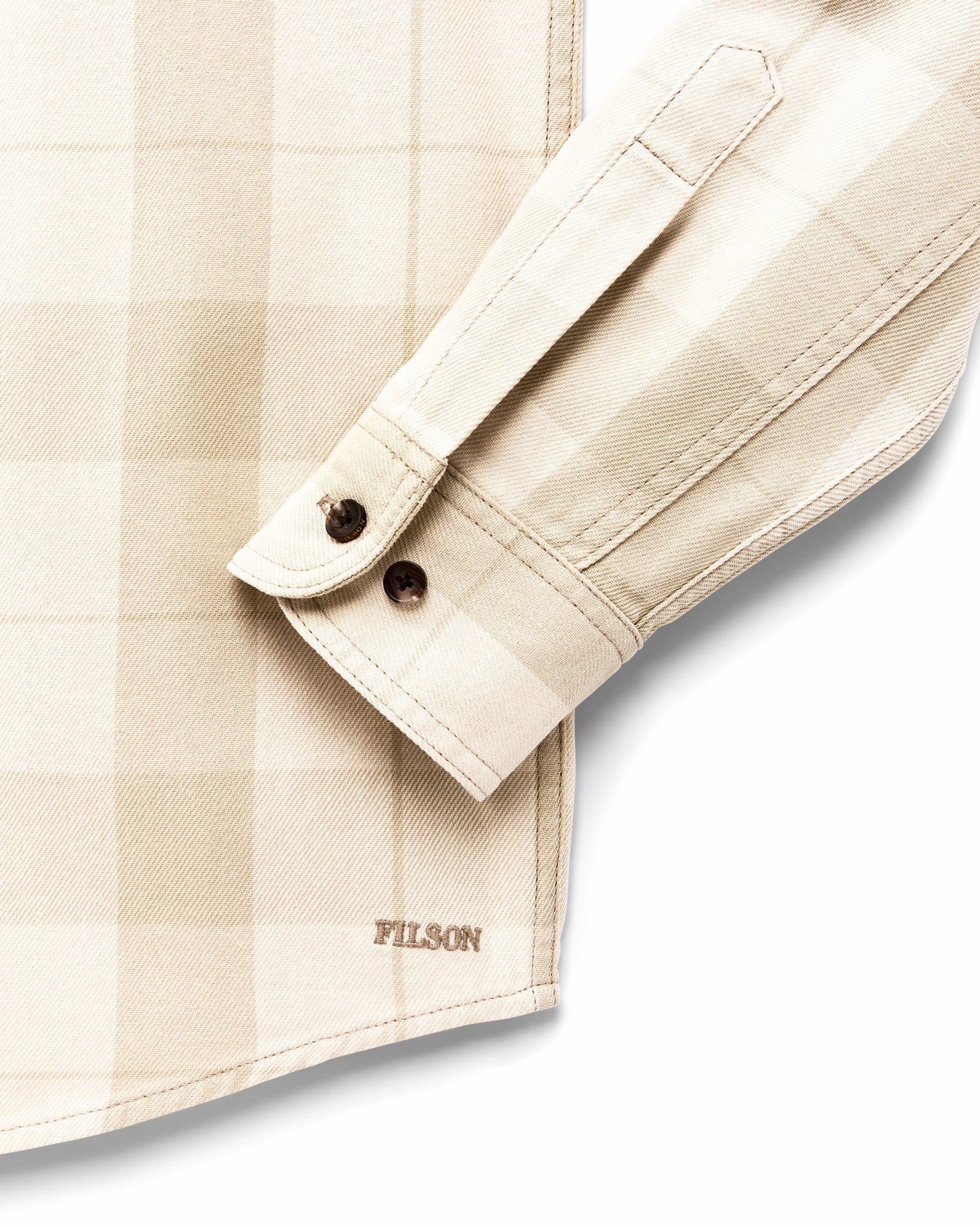 Filson Men Vintage Wash Alaskan Guide Shirt - Sand / Stone Plaid