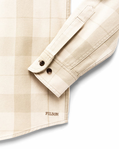 Filson Men Vintage Wash Alaskan Guide Shirt - Sand / Stone Plaid