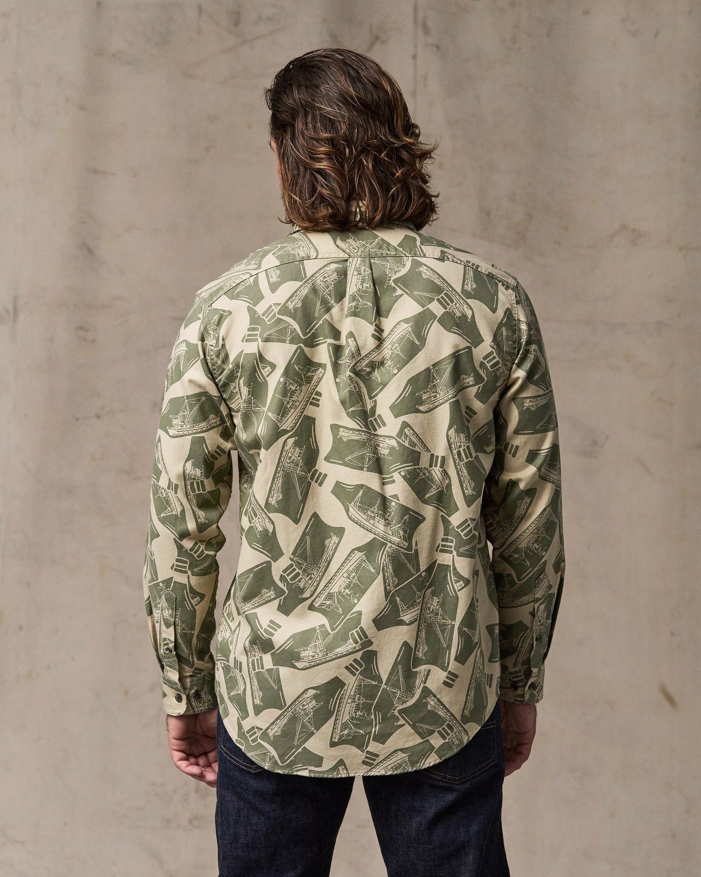 Filson Men Lightweight Alaskan Guide Shirt - Khaki / Print
