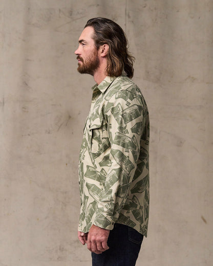 Filson Men Lightweight Alaskan Guide Shirt - Khaki / Print