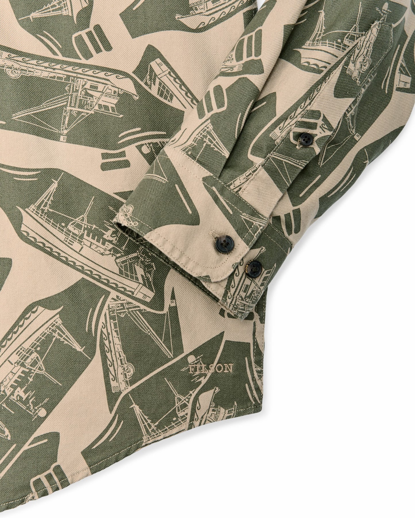 Filson Men Lightweight Alaskan Guide Shirt - Khaki / Print