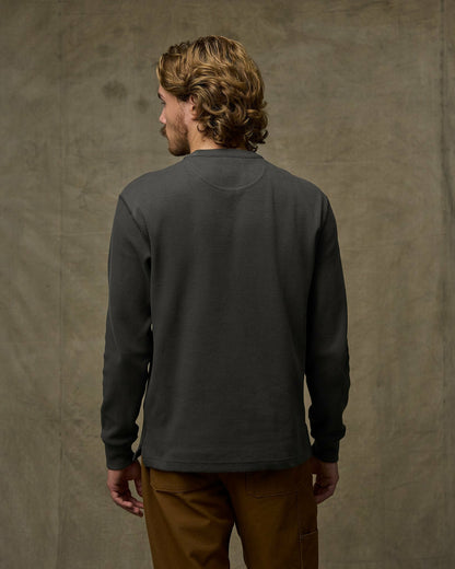 Filson Men Waffle Knit Thermal Crewneck - Faded Black